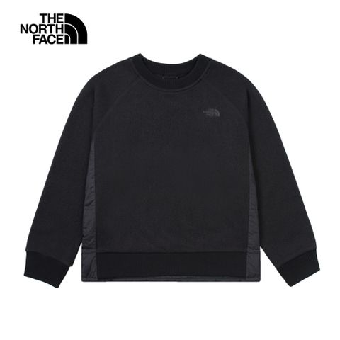 The North Face 北面 UE女款黑色舒適保暖長袖大學T｜8AGGJK3