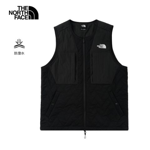 The North Face 北面 UE男款黑色DWR防潑水鋪棉背心｜8CJCJK3