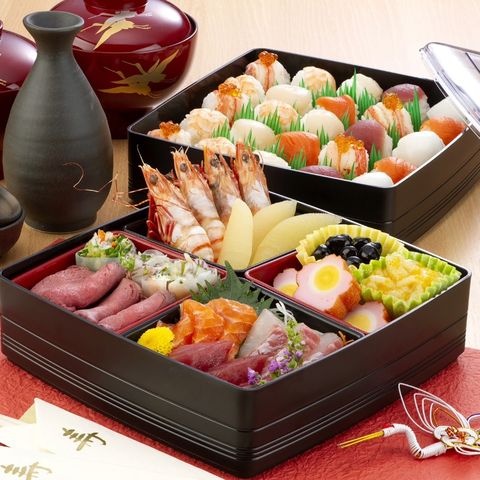 日本製 雙層四格野餐盒