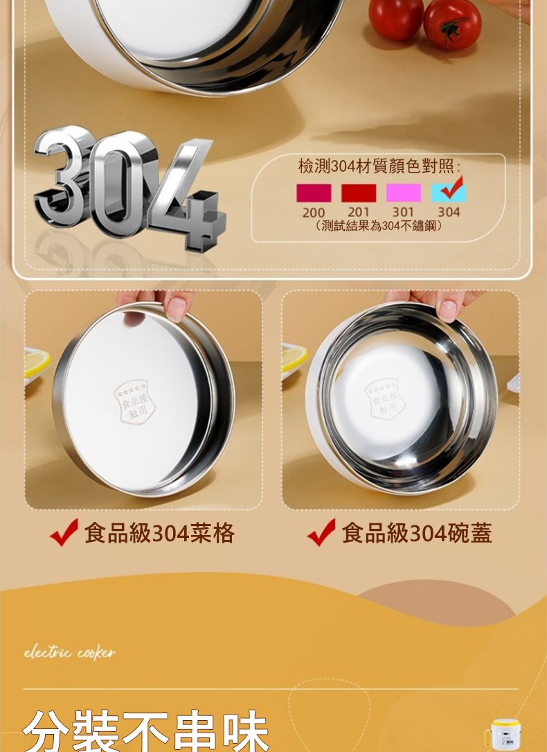 食品檢測304材質顏色對照:20020301 304(測試結果為304不鏽鋼)食品1食品級304菜格食品級304碗蓋electric 分裝不串味