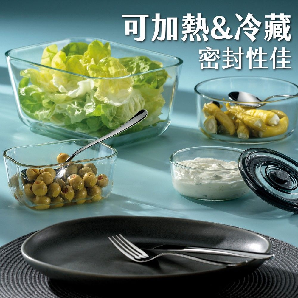 KELA 德國 Aurelia可微波玻璃密封保鮮盒(圓170ml) / 收納盒 環保餐盒 便當盒 野餐 可機洗 洗碗機可洗