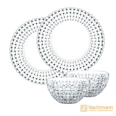 【Nachtmann】巴莎諾瓦4件式-超值餐盤/碗組