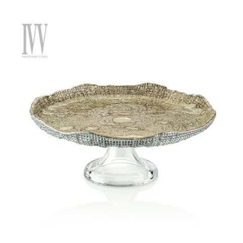 義大利IVV-home&amp;table系列-香檳金25cm高腳蛋糕盤(小) 蛋糕架 高腳點心盤 點心架