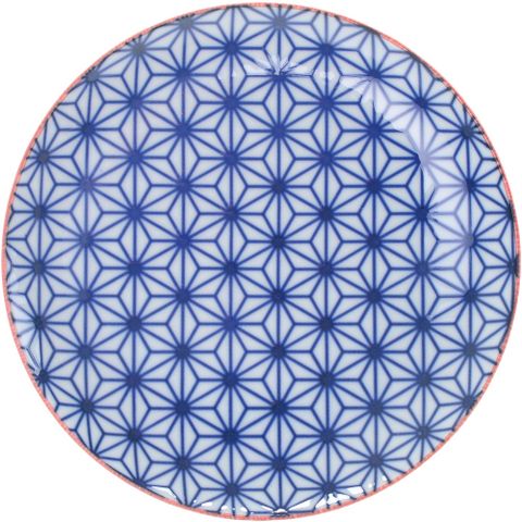 Tokyo Design 圖騰淺餐盤(藍16cm)
