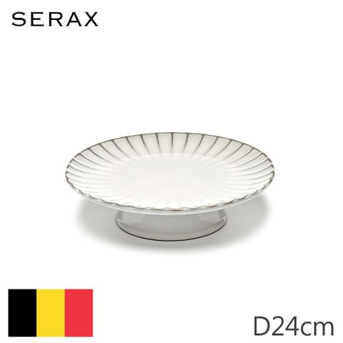 【Serax】比利時製INKU高腳蛋糕盤D24cm-白