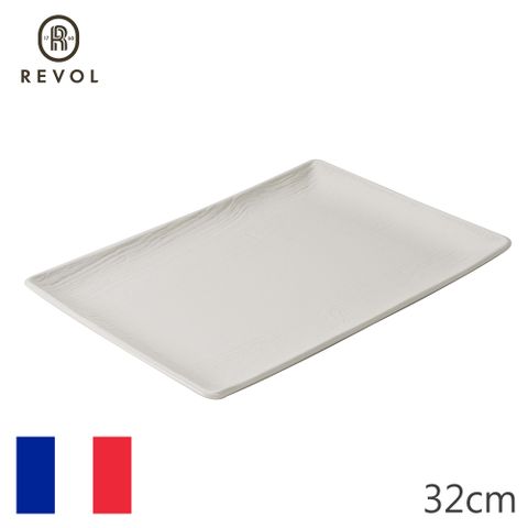 【REVOL】法國樹紋長方盤32cm-象牙白
