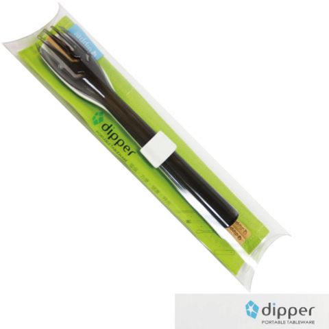 Dipper環保檜木筷餐具組/黑白