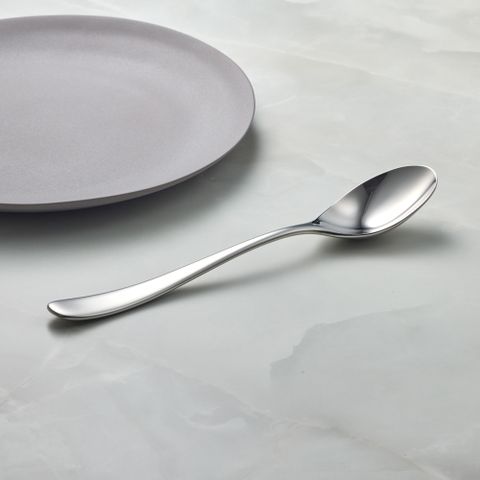 有種創意 - 日本山崎金屬 - AQUATIQUE系列 - 霧面不鏽鋼晚餐匙 (203 mm)