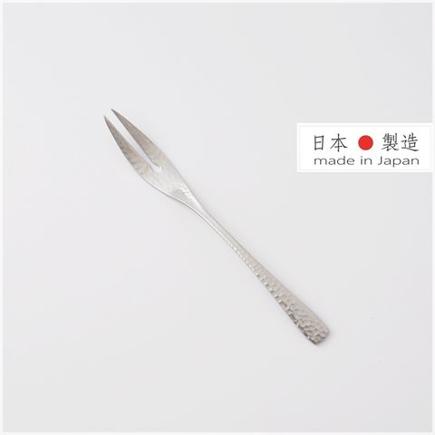 【NAGOMI】日本製 槌目手感不鏽鋼水果叉