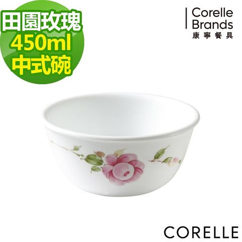 Corelle Brands 康寧餐具 CORELLE 康寧 田園玫瑰中式飯碗450ml