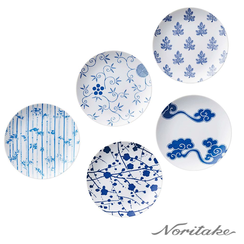 Noritake 唐長文樣16CM點心盤 (5入組) X 京都雲母唐長聯名款