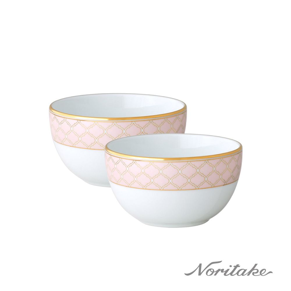 Noritake 永恆宮殿-珊瑚粉 12CM 飯碗2入(精裝盒)