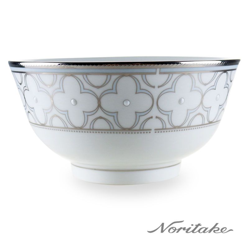 Noritake 春頌淡藍銀邊-麵碗