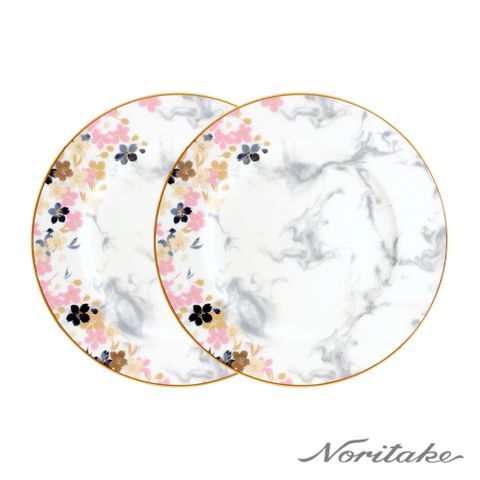 【Noritake】月影浮花-西式雙圓盤28CM(骨瓷)