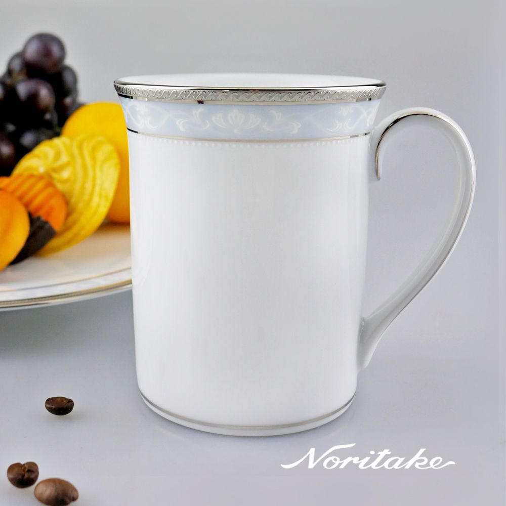 Noritake 美景之都-馬克杯對杯禮盒組(金邊/銀邊)