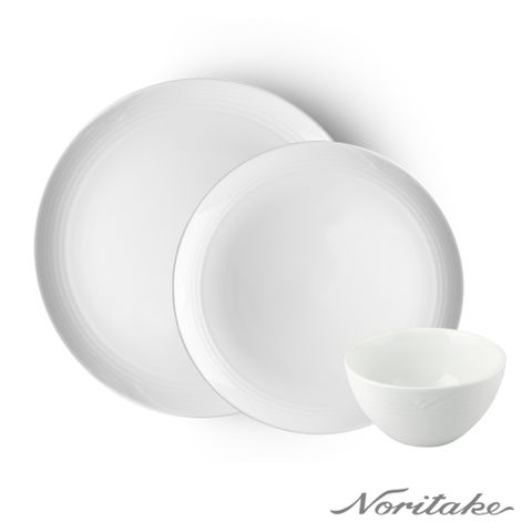 【Noritake】詩羅恩-單人餐盤3件組(小碗+雙餐盤)