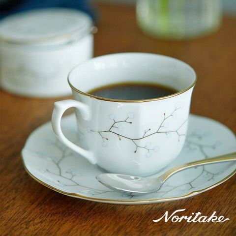 Noritake 白鈴祝福-咖啡對杯組(禮盒)-可微波