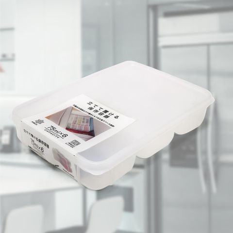 一品川流 日本製 可直立冷凍保存盒 / 保鮮盒-6分格-450ml-6入