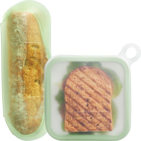 醫療級矽膠 耐熱220度《LEKUE》矽膠麵包餐盒2件 | 環保密封袋 保鮮收納袋