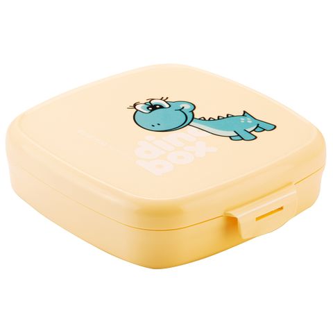 《TESCOMA》Dino三明治便當盒(奶油黃) | 環保餐盒 保鮮盒 午餐盒 飯盒