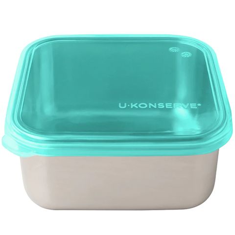 美國優康 U-Konserve 通過 LFGB 食品安全等級認證 / CPSIA 檢驗不鏽鋼便當盒 900ml_島青色_UKS006