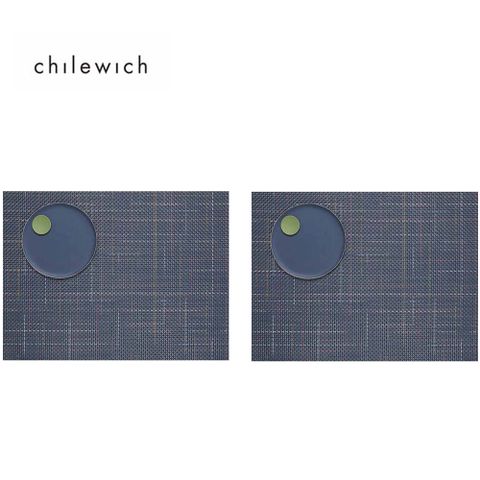 Chilewich {2人的餐桌}美國竹編POP系列餐墊36*48cm-深藍煙火x2入組