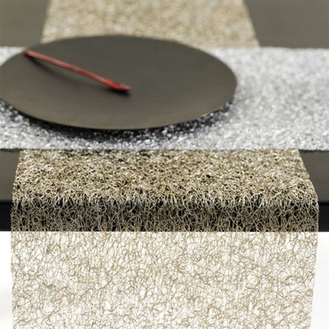 美國Chilewich Metallic Lace系列 桌旗36*183cm-金屬蕾絲-金色