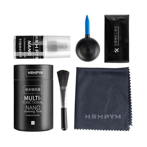 【Ahoye】專業螢幕清潔組 (五件套裝) 螢幕擦拭布 清潔液 吹球