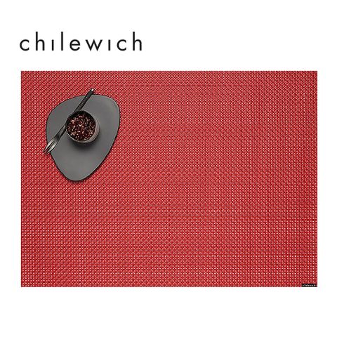 美國Chilewich Mini Basket細籃網編餐墊36*48cm-(辣椒紅/Chili)  桌墊 防滑墊 餐墊