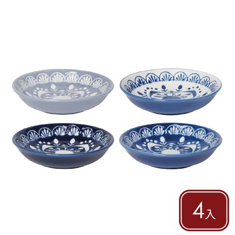 《danica》Heirloom瓷製醬料碟4入(花磚)