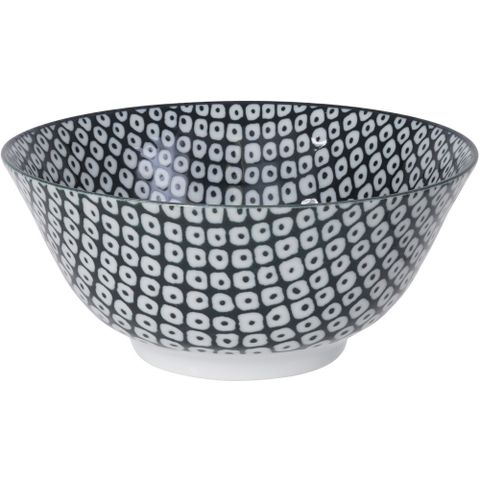 Tokyo Design 瓷製餐碗(網紋黑15cm)