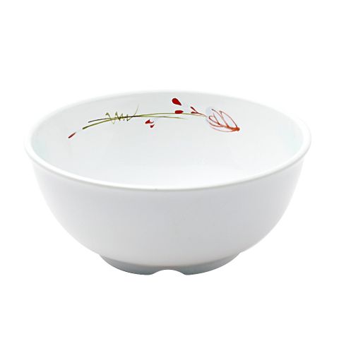 富裕花中湯碗/美耐皿碗(4入組)