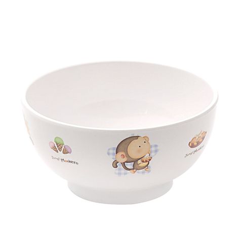 卡通碗-跳跳猴系列/西式餐碗/飯碗/湯碗/美耐皿碗(4入組)