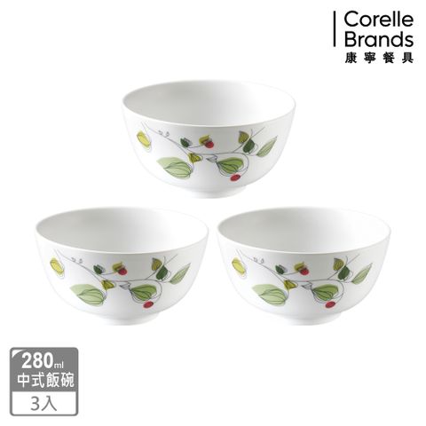 Corelle Brands 康寧餐具 綠野微風3件式中式飯碗