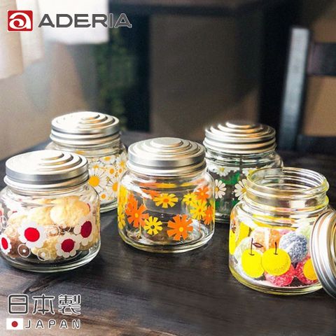 【ADERIA】日本製昭和系列復古花朵果醬罐375ML