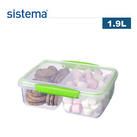 sistema 紐西蘭進口fresh系列雙格保鮮盒-2L