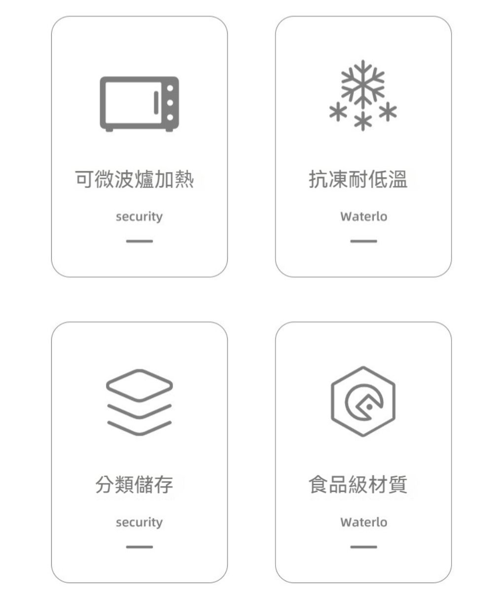 可微波爐加熱抗凍耐低溫securityWaterlo分類儲存食品級材質securityWaterlo