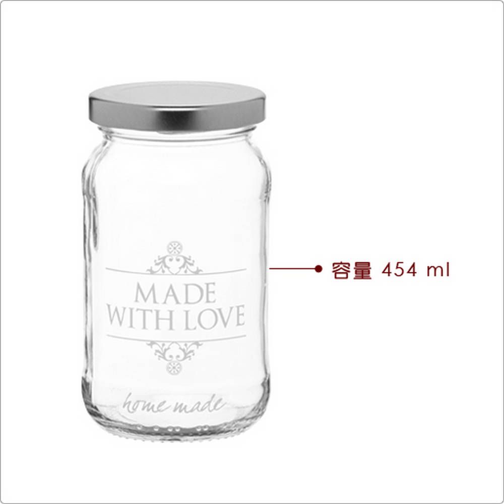 KitchenCraft 旋蓋玻璃密封罐454ml(LOVE) | 保鮮罐 咖啡罐 收納罐 零食罐 儲物罐