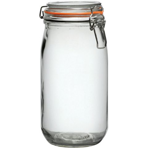 Utopia 扣式玻璃密封罐(橘1.5L)