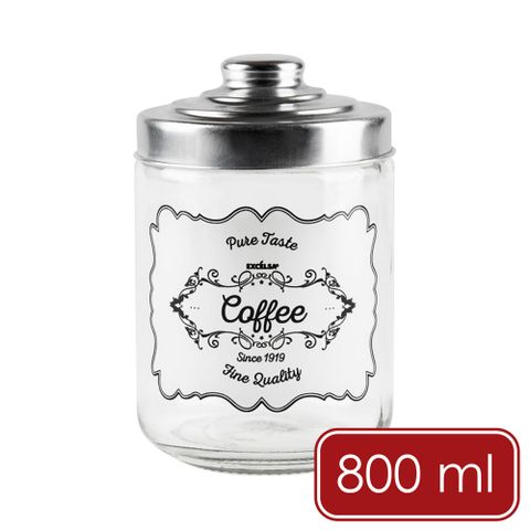 《EXCELSA》Fine quality 復古玻璃收納罐(咖啡800ml)