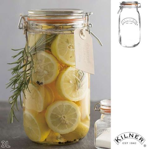 KILNER 多功能扣式貯存罐/醬料瓶 3.0L