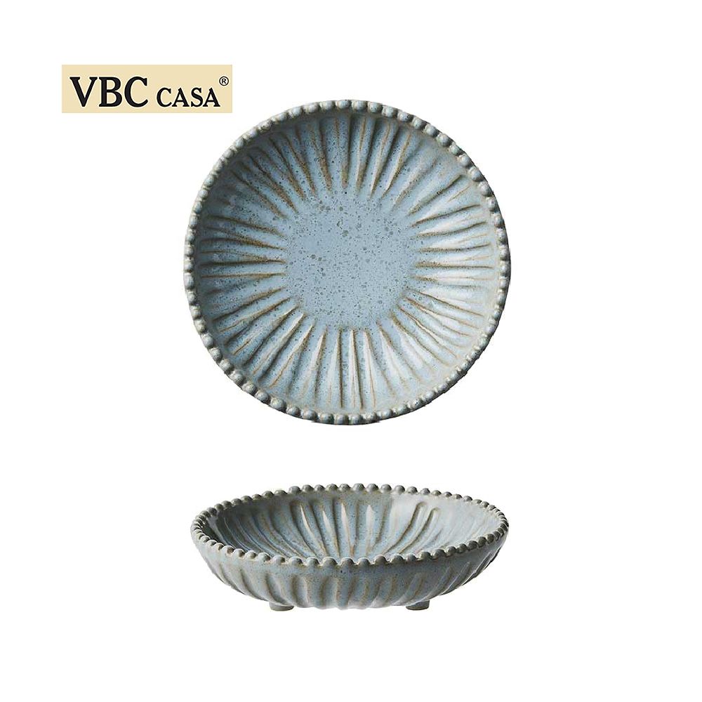  義大利VBC casa-FONDACO系列-16cm有角小碗-復古灰藍