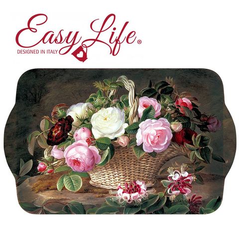 Easy Life 【義大利】美耐皿托盤英式玫瑰(33*22cm)