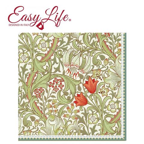 Easy Life 【義大利 】 餐巾紙  威廉莫里斯之作品-綠色