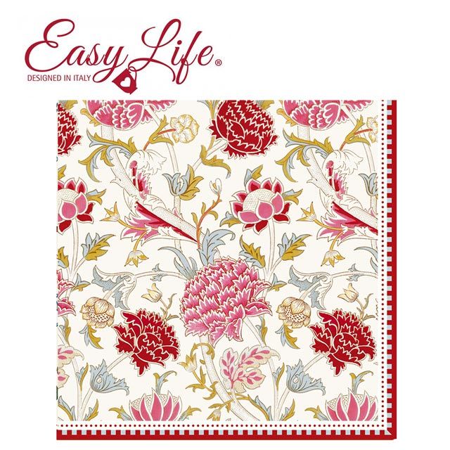 Easy Life 【義大利 】 餐巾紙  威廉莫里斯之作品-粉色