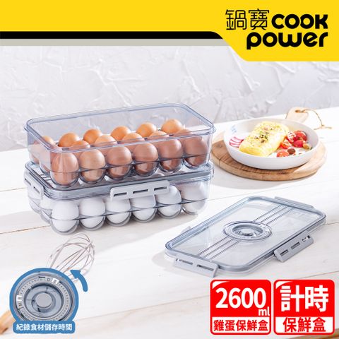 【CookPower 鍋寶】雞蛋保鮮盒2600ml(二入組) EO-BVT2601Z2
