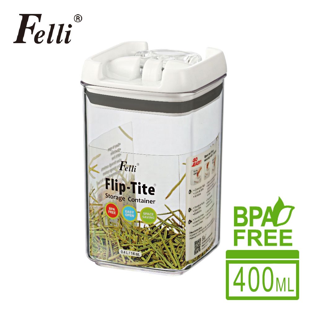 Felli 易百拉方形易撥密封罐 4件組(400mx4)