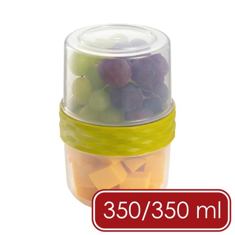 《tescoma》4Food雙層旋蓋密封罐(綠350ml)