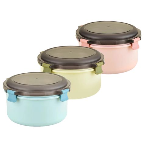 大卡龍保鮮隔熱餐盒/便當盒-1000cc(3色可選)-1入