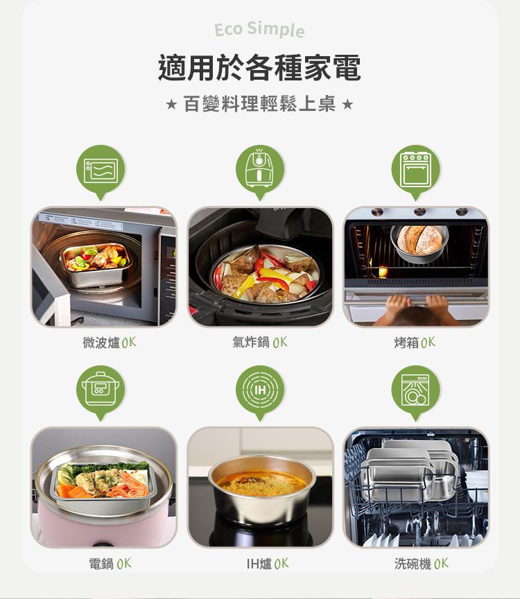 Corelle Brands 康寧餐具 Eco Simple可微波304不鏽鋼保鮮盒4件組